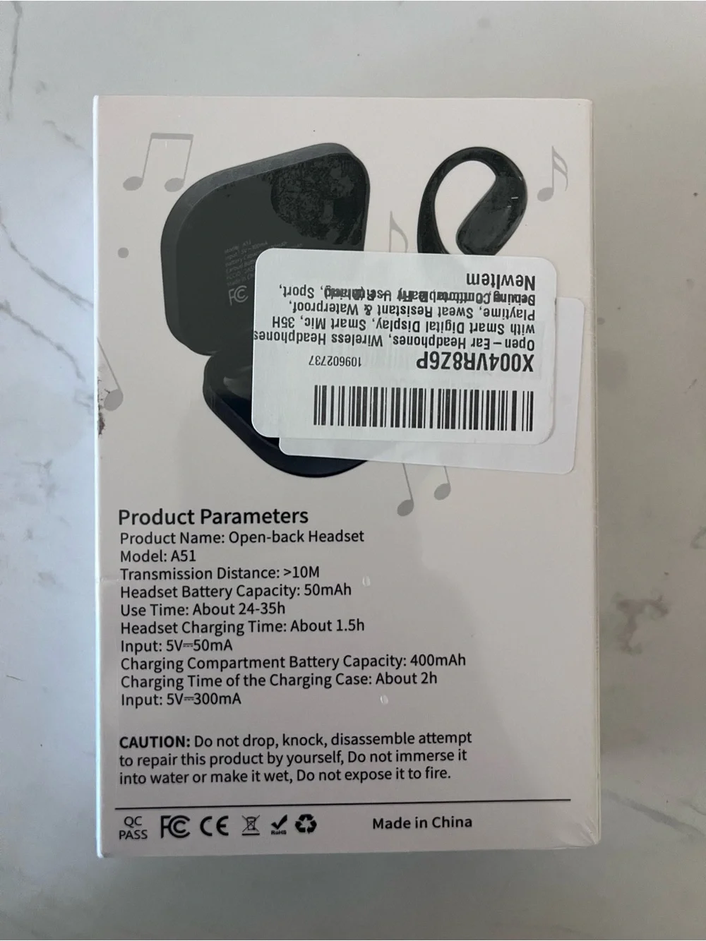 Tuemvia A51 Wireless Earbuds in Black - Quick Pair Bluetooth Headphones